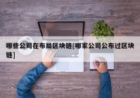 哪些公司在布局区块链[哪家公司公布过区块链]